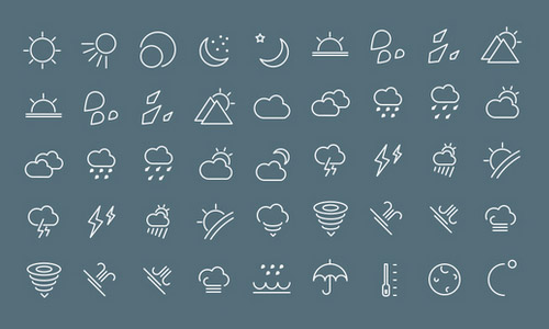 PSD weather icons