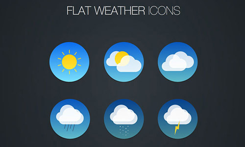 flat weather icons