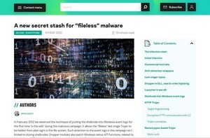 Windowsのイベントログをコードの隠し先として悪用、サイバー攻撃で初確認