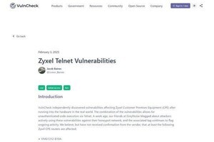 Zyxelのルータに緊急脆弱性、使用中止または交換を