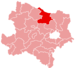 Lage des Bezirkes Hollabrunn in Niederösterreich