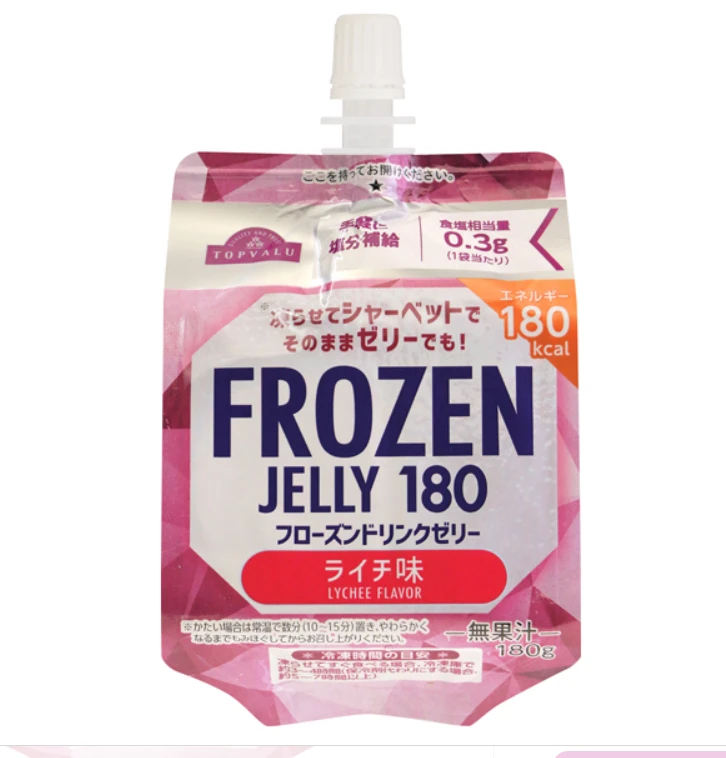 【アウトレット】【送料込み】TV FROZEN JELLY 180 フローズンドリンクゼリー ライチ味180g×24袋【クーポン対象外】