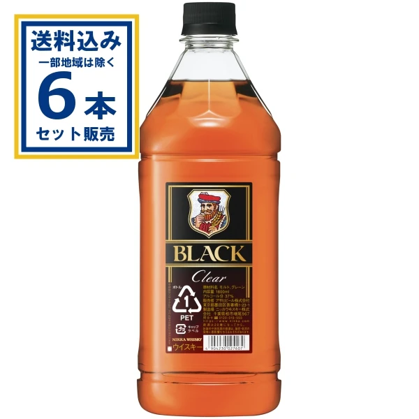 【送料込み】アサヒ ブラックニッカクリア 1800ml×6本