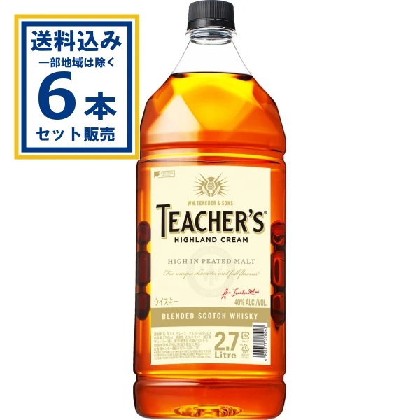 【送料込み】サントリー ティーチャーズ ハイランドクリ―ム 2700ml×6本