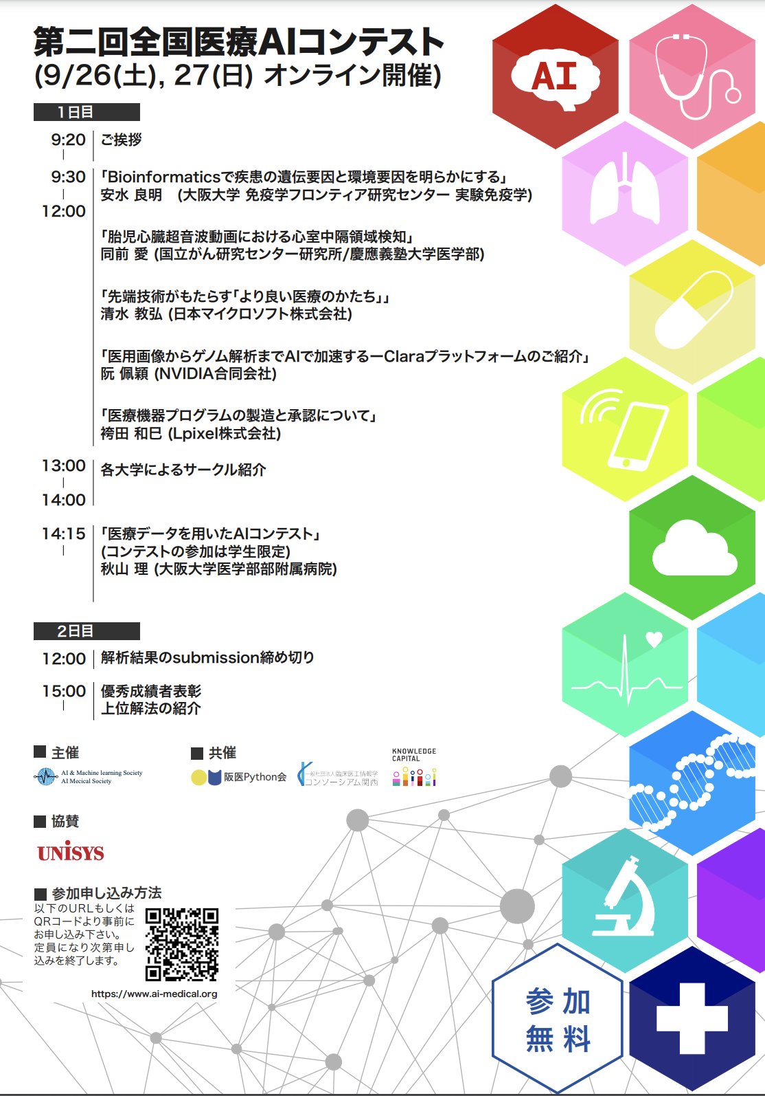 第二回全国医療AIコンテストポスター