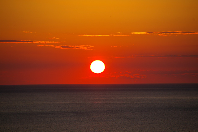 沈みゆく夕日