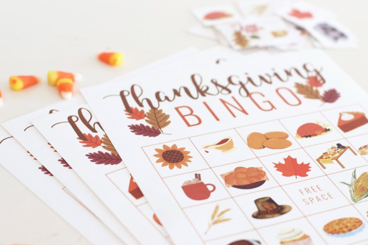 Thanksgiving printable bingo cards. 