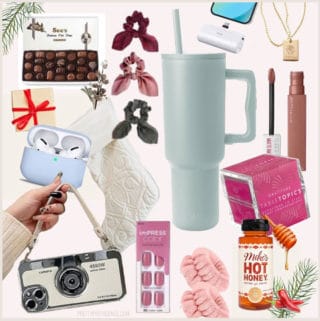 Amazing small gift ideas for women or stocking stuffers for women collage image.