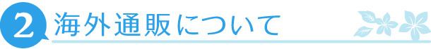 質問2海外通販について