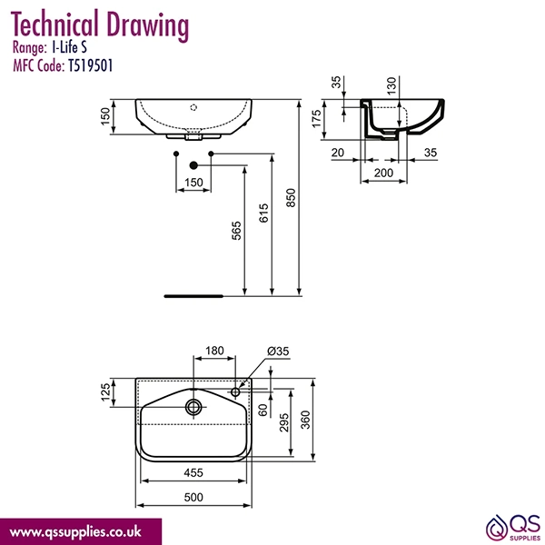 Technical drawing QS-V110009 / T519501