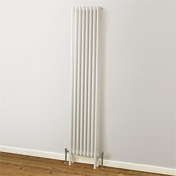 MHS Rads 2 Rails Fitzrovia 2 Column - 1800mm High White Vertical Radiator - Image