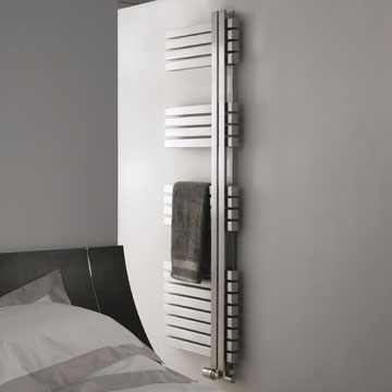 Aeon Combe 500mm Wide Stainless Steel Designer Radiator - Image