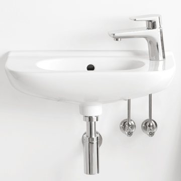 Villeroy And Boch O.Novo 500mm White Alpin Compact Basin With Overflow - Image