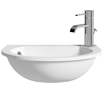 Joseph Miles Space Saver 490mm x 355mm 1 TH Semi Recessed Basin - Image