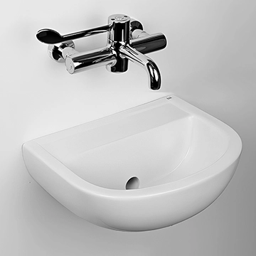 RAK Compact Special Needs 380mm White Wall Hung Basin - Image