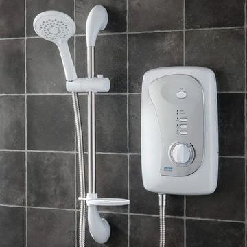 Triton Martinique White And Chrome Electric Shower - Image