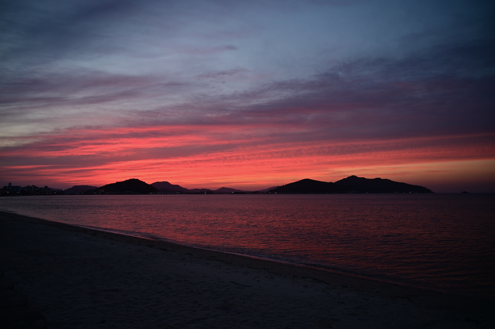 長垂海岸の夕焼け