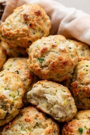 zucchini herb biscuits.