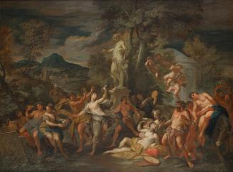 Bacchanal in Landschaft, 1650/1680, Öl auf Leinwand, 76,5 × 102,5 cm, Belvedere, Wien, Inv.-Nr. ...