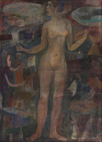 Éva Nagy, Akt einer Frau, 1972, Öl auf Leinwand, 199,5 x 145,5 cm, Belvedere, Wien, Inv.-Nr. 10 ...