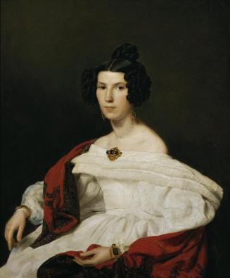 Ferdinand Georg Waldmüller, Die Frau des Hofbeamten Josef von Stadler, 1835, Öl auf Holz, 31 x  ...