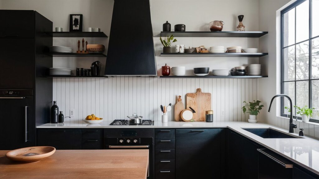 Monochrome Open Shelving