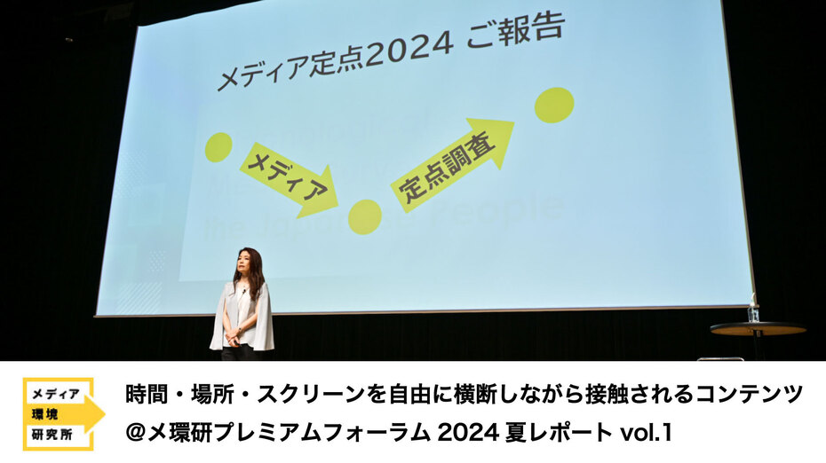 時間・場所・スクリーンを自由に横断しながら接触されるコンテンツ　＠メ環研プレミアムフォーラム2024夏レポートvol.1