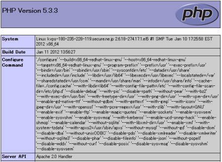 KDDI クラウドコア(CloudCore) でApache+PHP起動