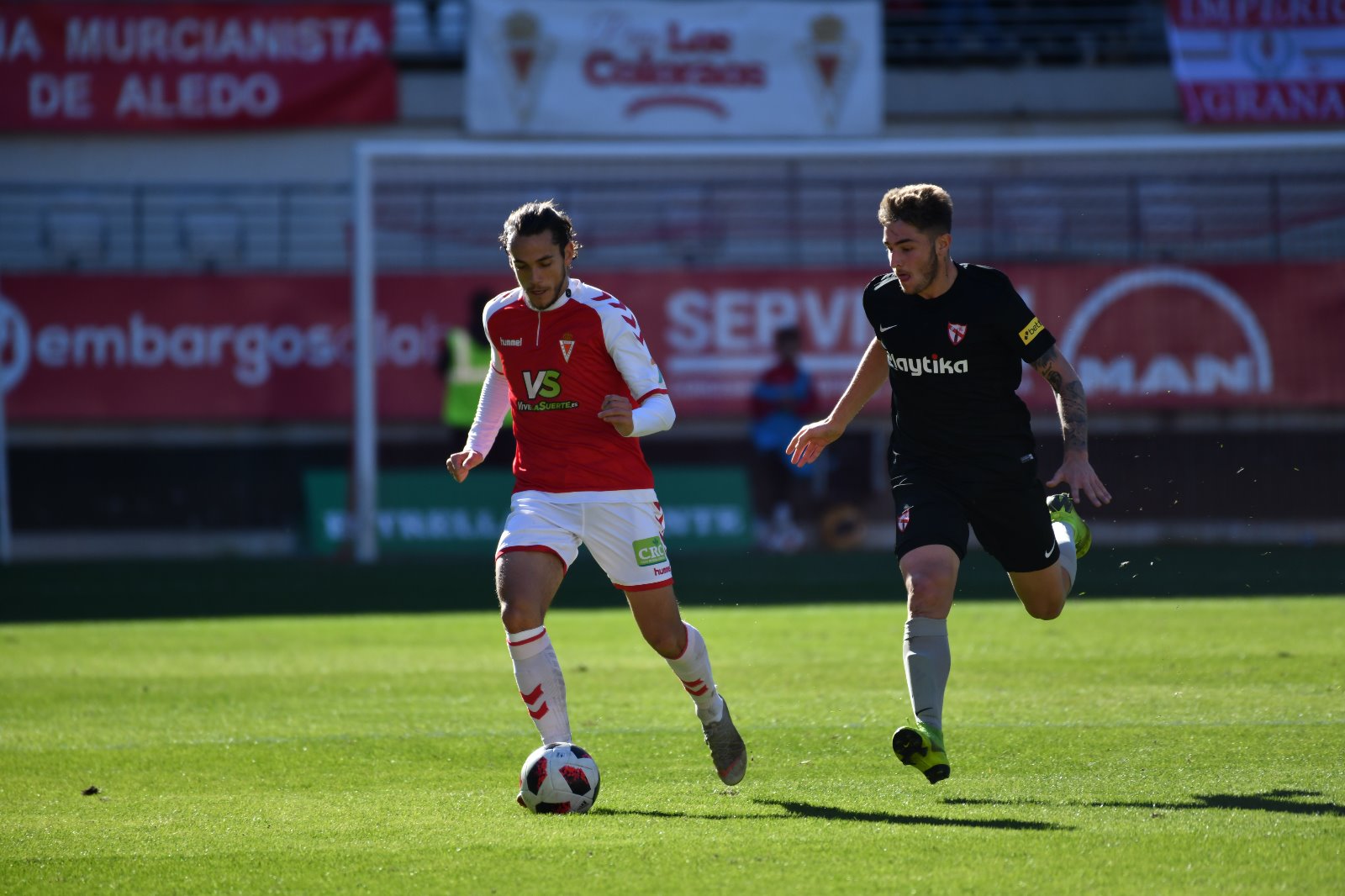 Antonio Casas del Sevilla FC ante el Real Murcia