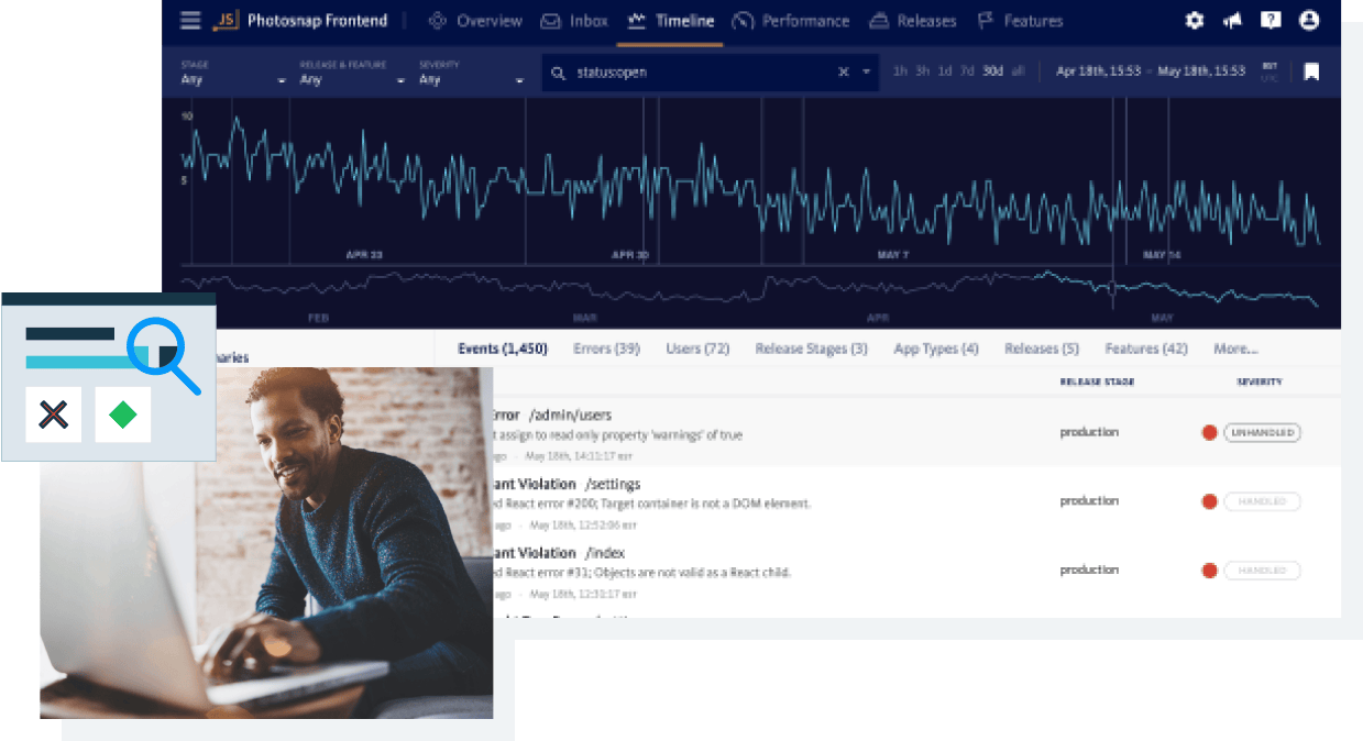 Insight Hub product screenshot with overlapping decorative images