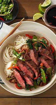 Soy Marinated Skirt Steak Stir-Fry