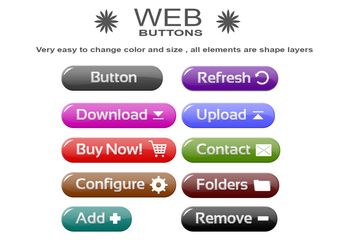 Web Button PSDs