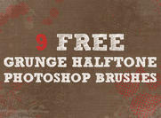 9 Grunge Halftone Brushes