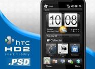 Htc hd2 smartphone .psd