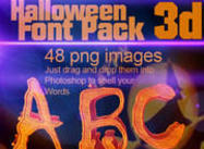 Ensemble PSD 3D Halloween Font