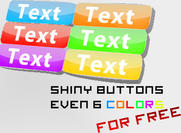 Free 6 Colorful Buttons PSDs