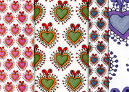 Quirky Seamless Hearts Patterns