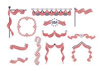 USA Ribbon Banners PSD Pack