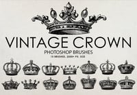 Free Vintage Crown Photoshop Brushes