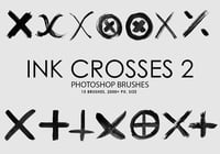 Free Ink Crosses 2 Photoshop Brushes