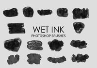 Free Wet Ink Photoshop Brushes 3