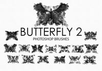 Free Watercolor Butterfly Photoshop Brushes 2