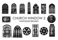 Free Church Window Photoshop Brushes 2