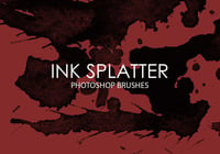 Free Ink Splatter Photoshop Brushes