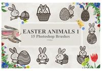 Easter Animals Photoshop Brushes1