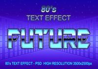 80's Text Effect PSD 