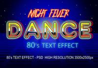 80's Text Effect PSD 