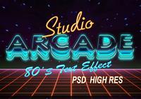 80's Text Effect PSD 