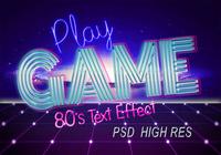 80's Text Effect PSD  