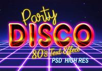 80's Text Effect PSD 